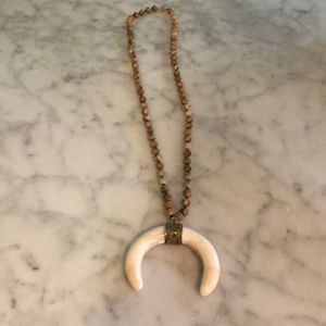 Horned statement necklace